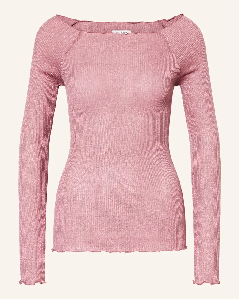 Rosemunde Longsleeve BLISS mit Seide und Glitzergarn Altrosa