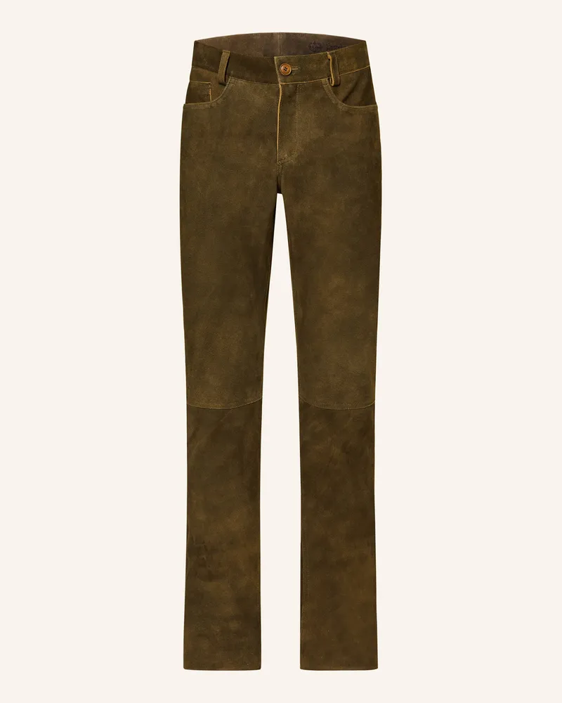 Meindl Trachten-Lederhose ROMEO Regular Fit Dunkelbraun