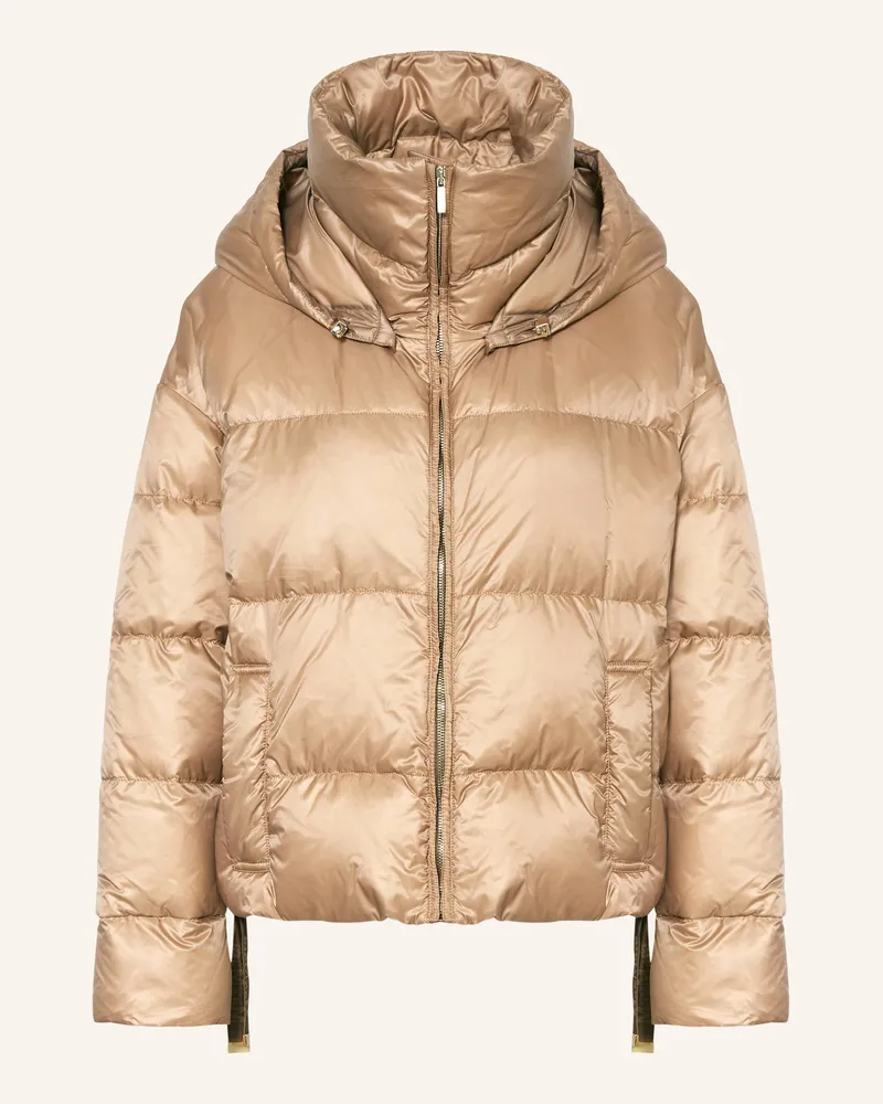 Max Mara Daunenjacke TREBI mit abnehmbarer Kapuze Camel