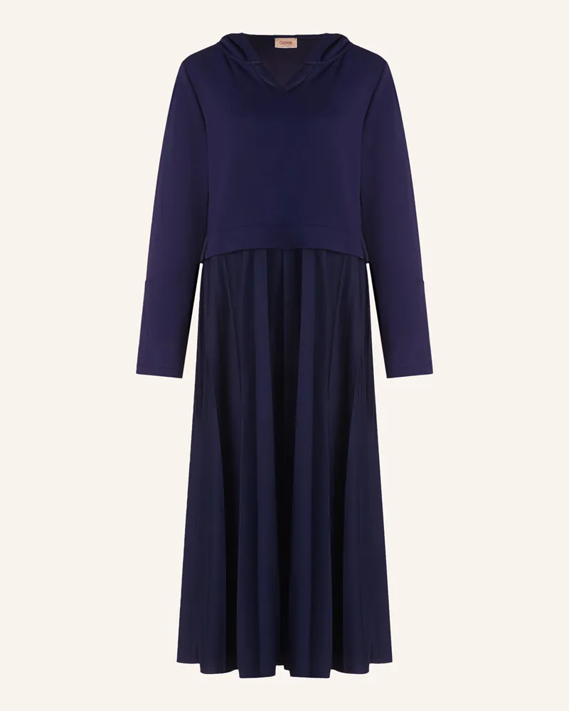 Cartoon Kleid mit Plissees Dunkelblau