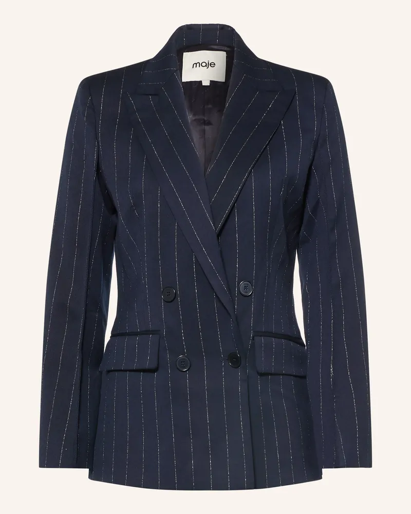 Maje Blazer Mit Glitzergarn blau Dunkelblau
