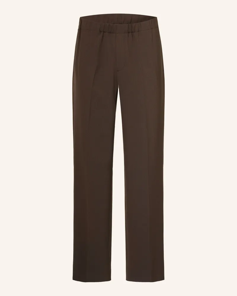 Sandro Jerseyhose Straight Fit beige Braun