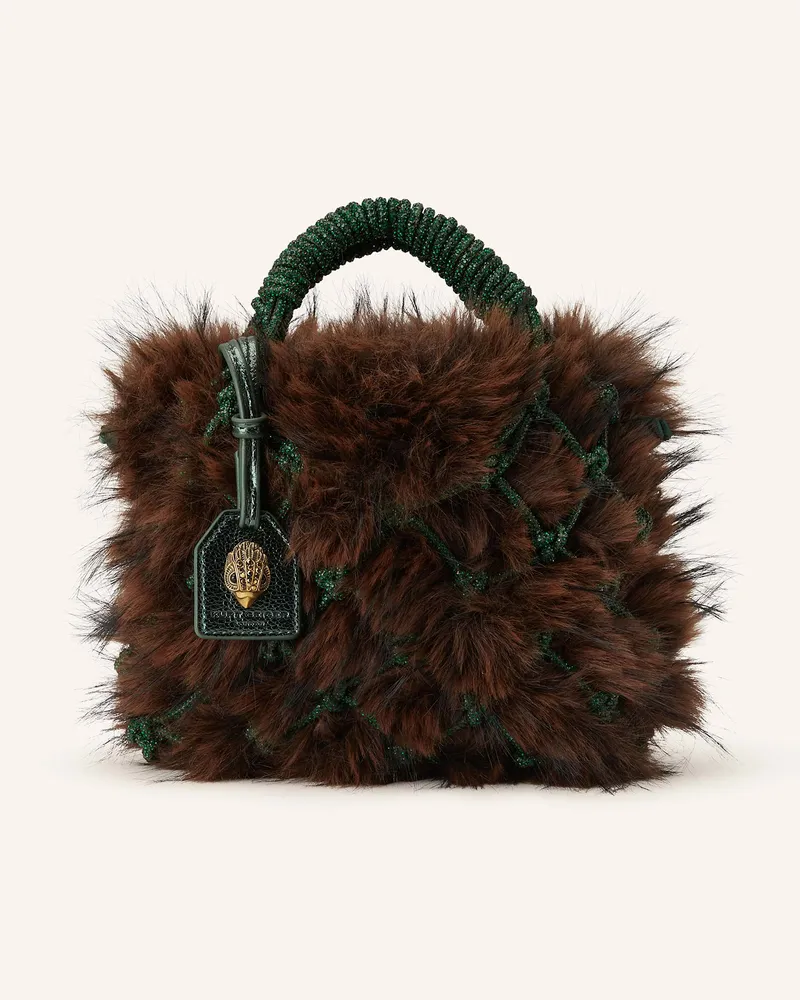 Kurt Geiger Handtasche MACRAME CRSYTAL SMALL mit Schmucksteinen Dunkelbraun