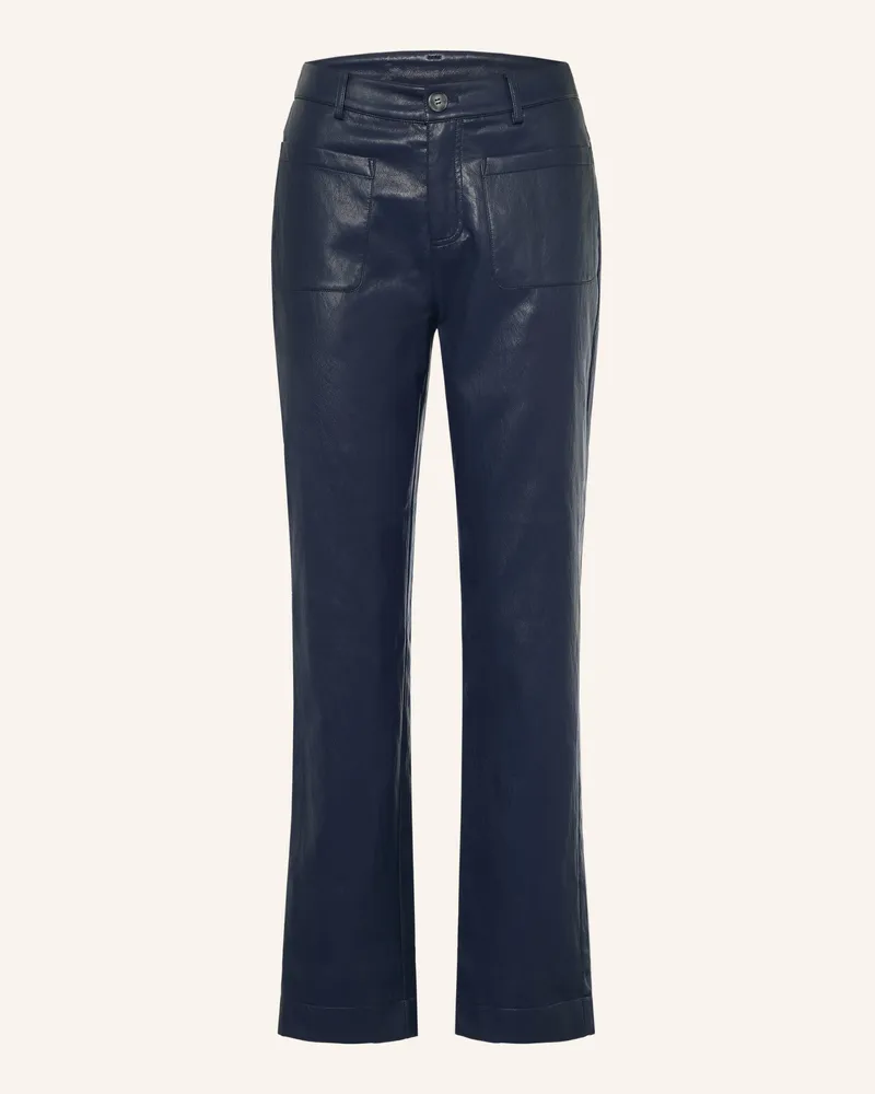 CATNOIR Hose In Lederoptik blau Dunkelblau
