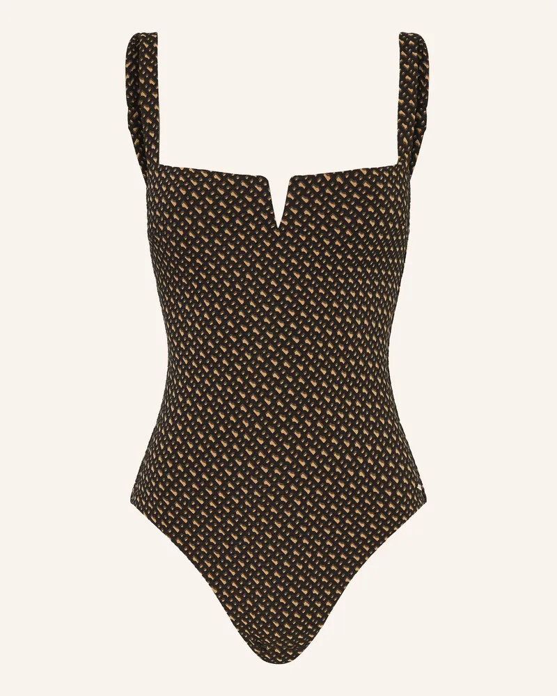 HUGO BOSS Badeanzug B MONOGRAM Dunkelgelb