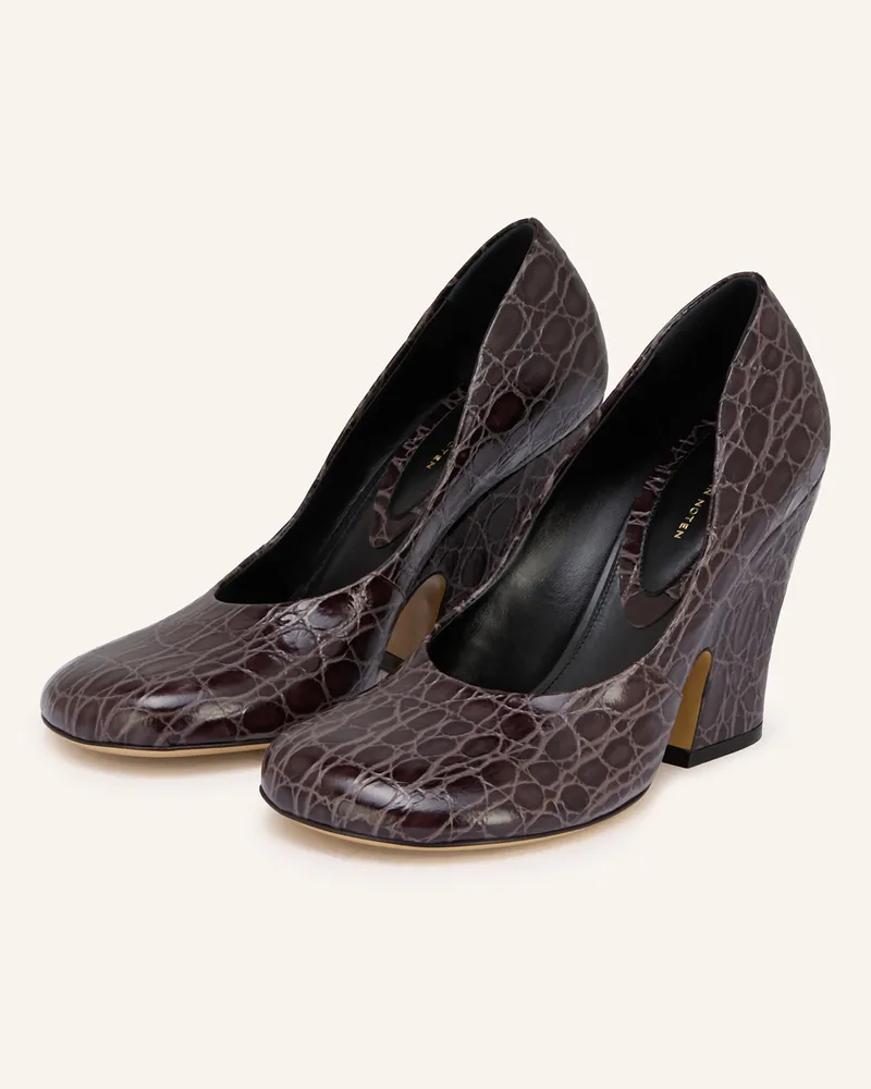 Dries van Noten Pumps lila Dunkellila