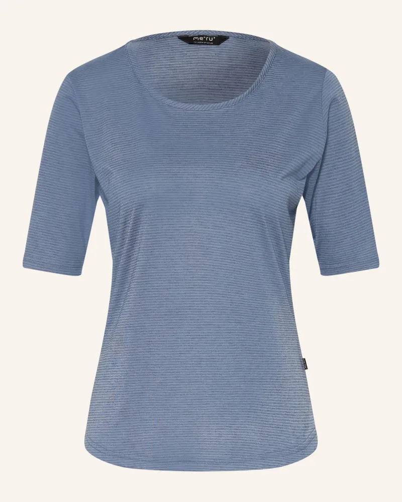 me°ru' T-Shirt Rundu blau Dunkelblau