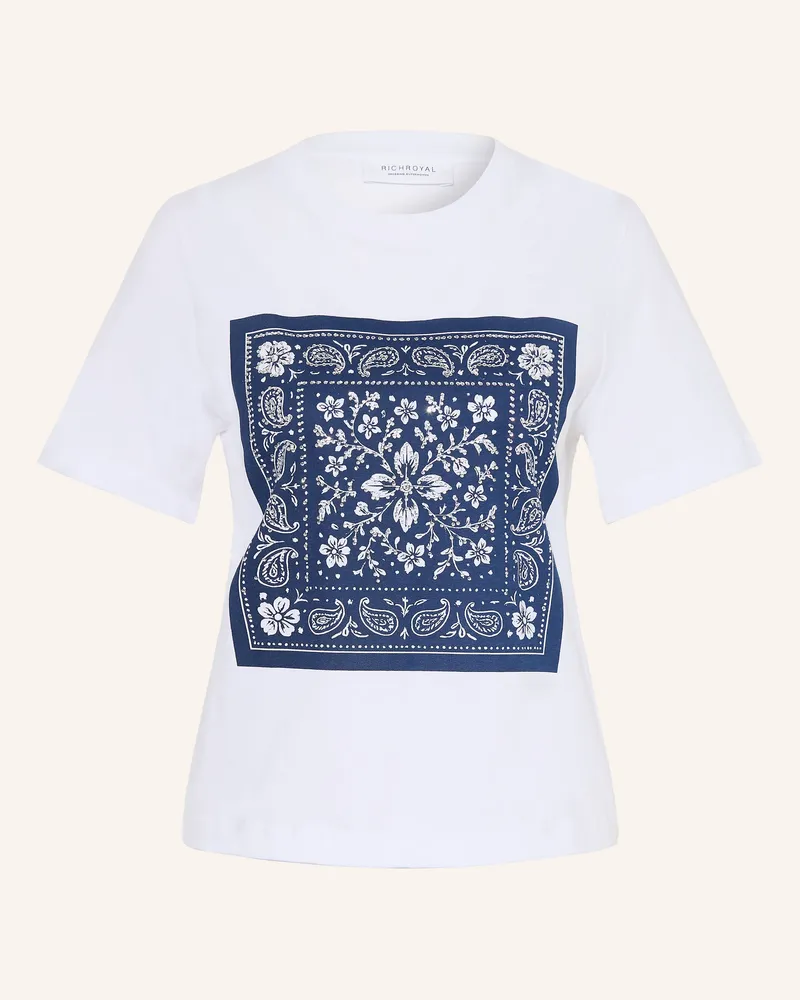Rich&Royal T-Shirt Mit Schmucksteinen weiss Weiss