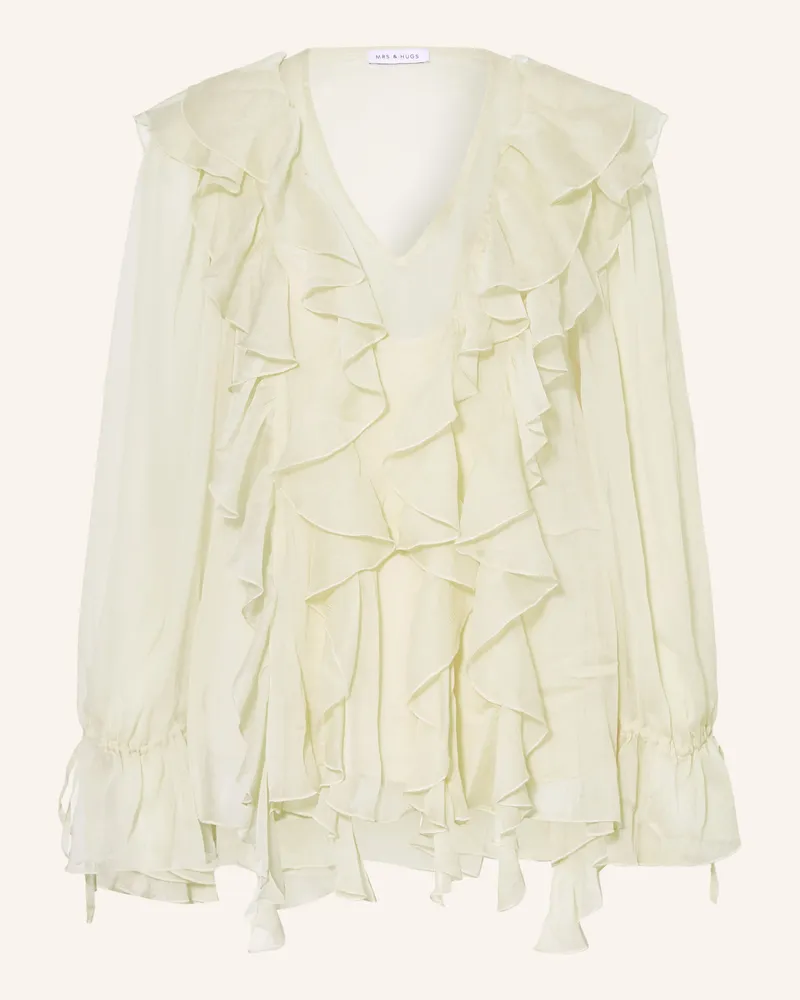Mrs & HUGS Blusenshirt mit Volants Creme