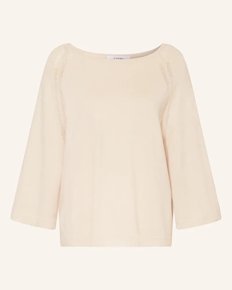 COMMA Pullover mit 3/4-Arm Hellbraun