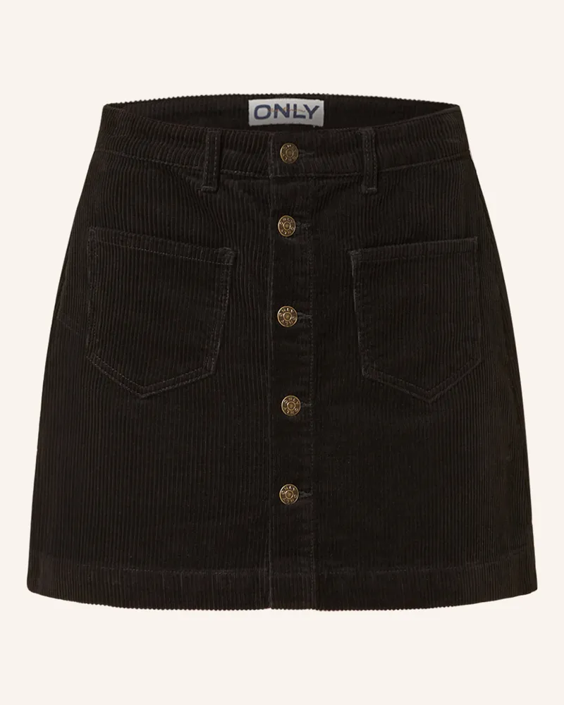 only Cordrock schwarz Schwarz