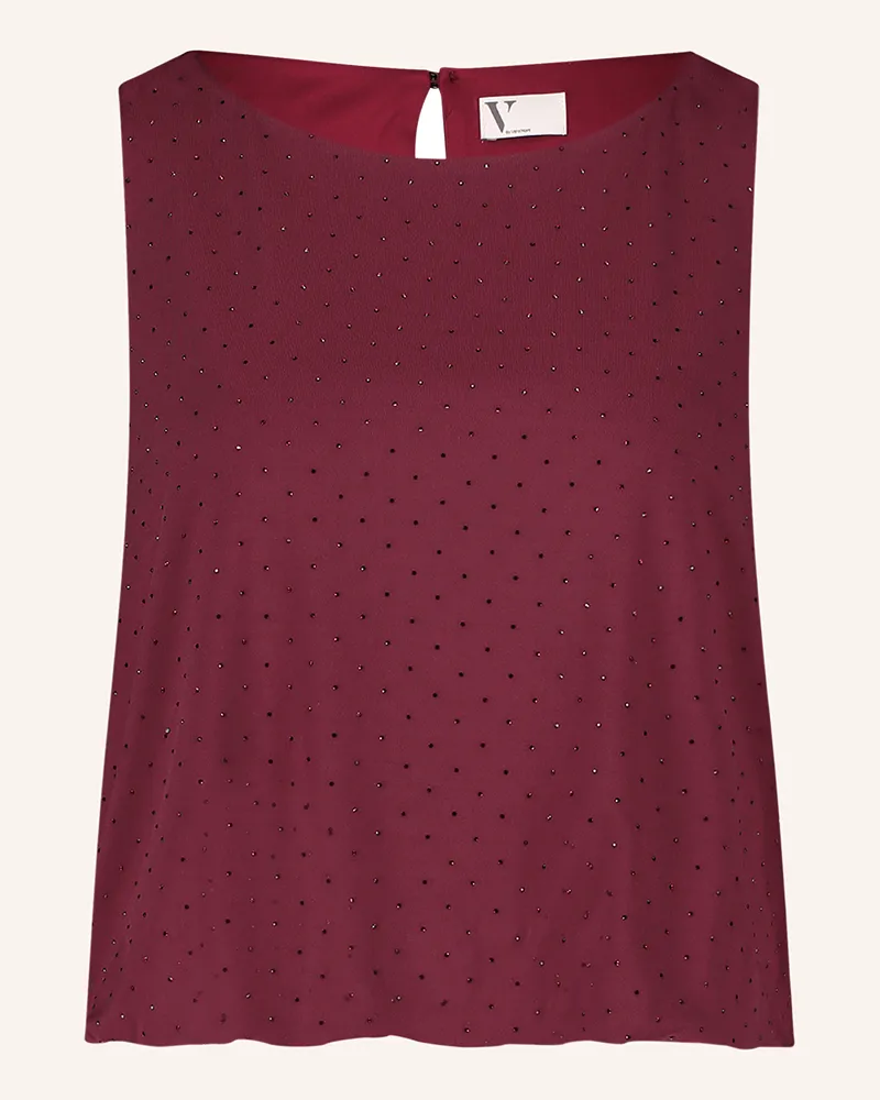 Vera Mont Top Mit Schmucksteinen rot Dunkelrot