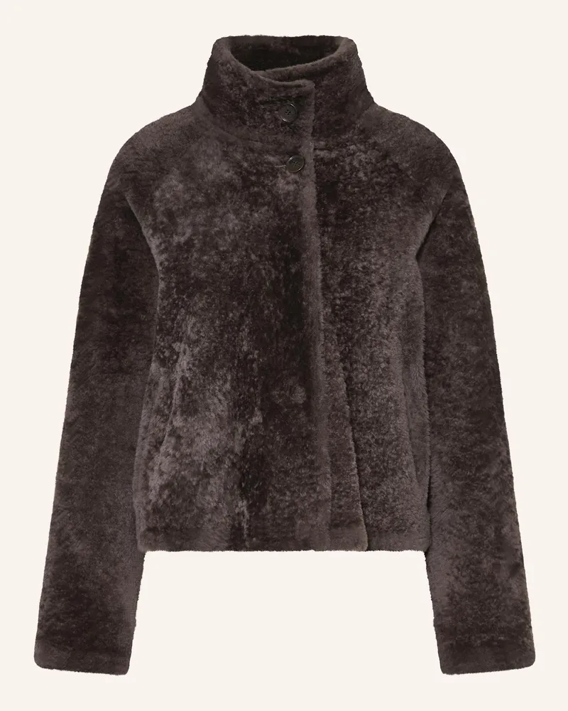 Arma Teddyfell-Jacke ARIANA Dunkelgrau
