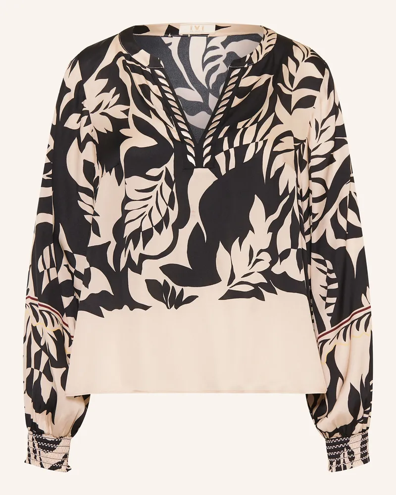 IVI Collection Blusenshirt aus Seide Creme