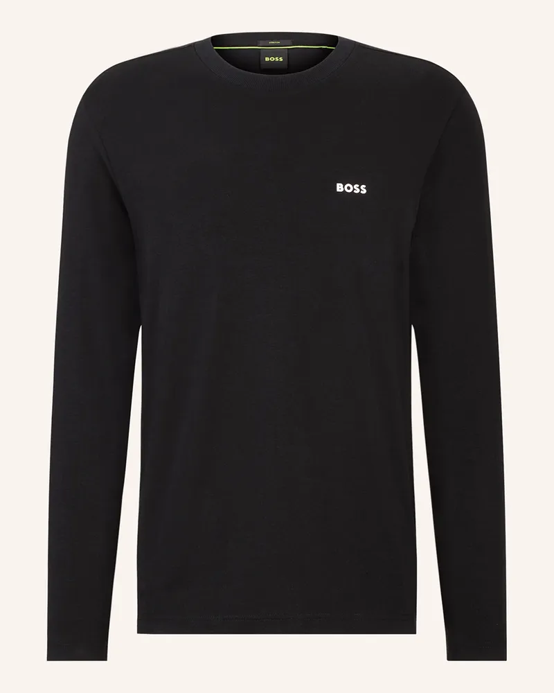HUGO BOSS Longsleeve schwarz Schwarz