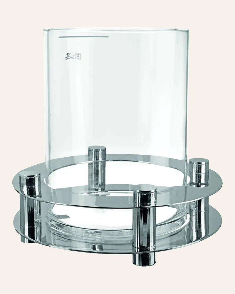 Fink Windlicht mit Glas RICARDO Silber