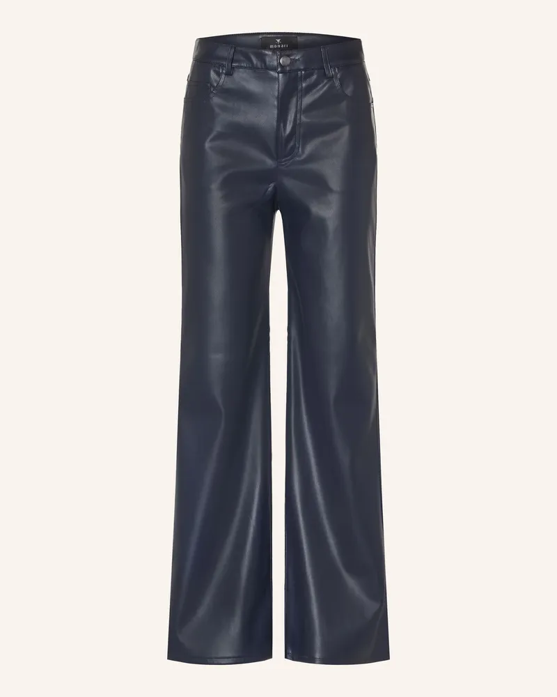 monari Hose In Lederoptik blau Schwarz
