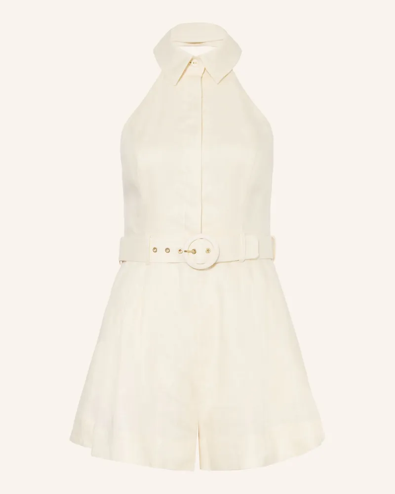 Zimmermann Leinen-Jumpsuit Awaken beige Hellgelb
