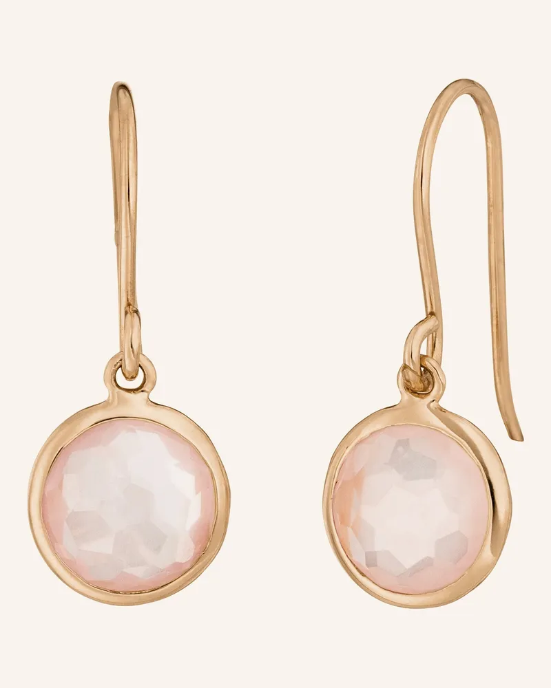 Leaf Ohrhänger Rosenquarz aus14 Karat Roségold rosegold Roségold