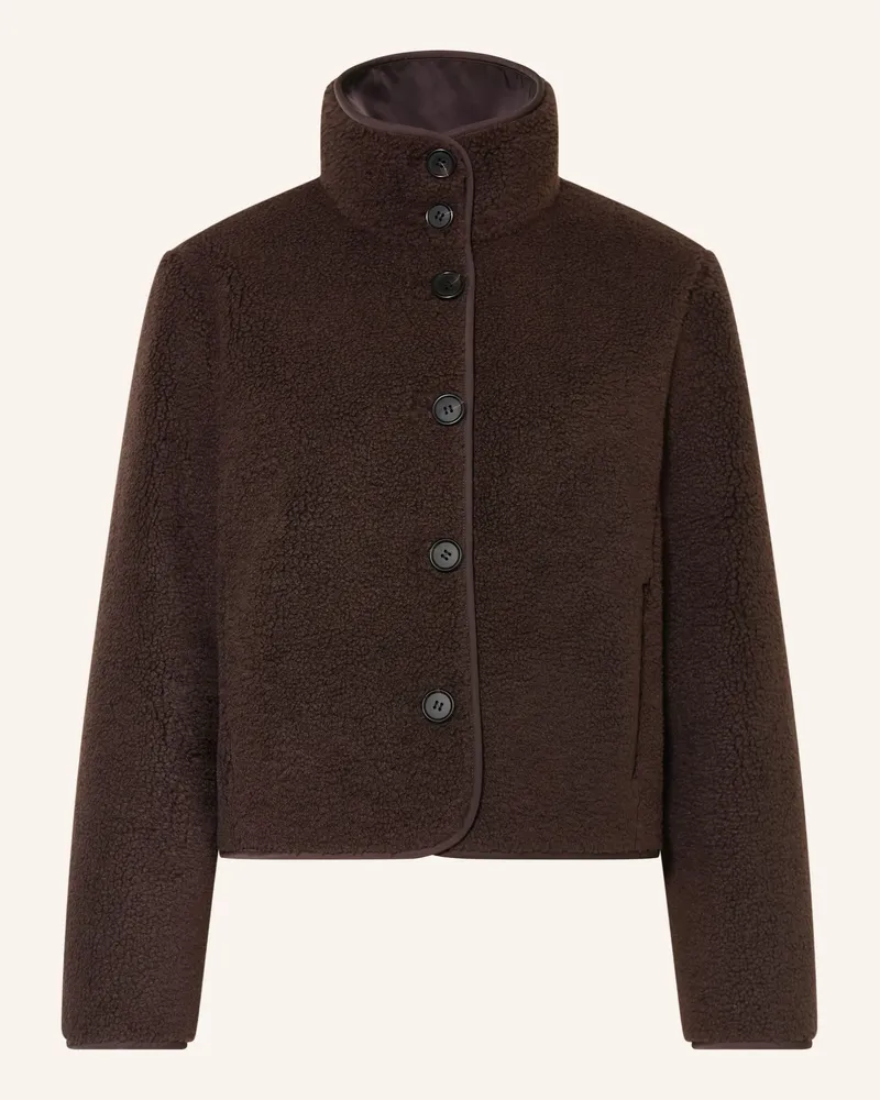COS Teddyfell-Jacke Dunkelbraun