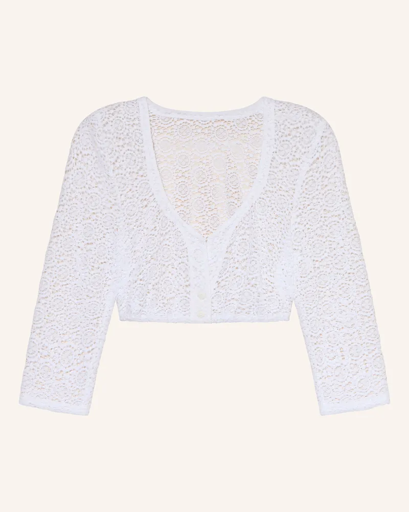 Johann & Johanna Dirndlbluse aus Spitze mit 3/4-Arm Weiss