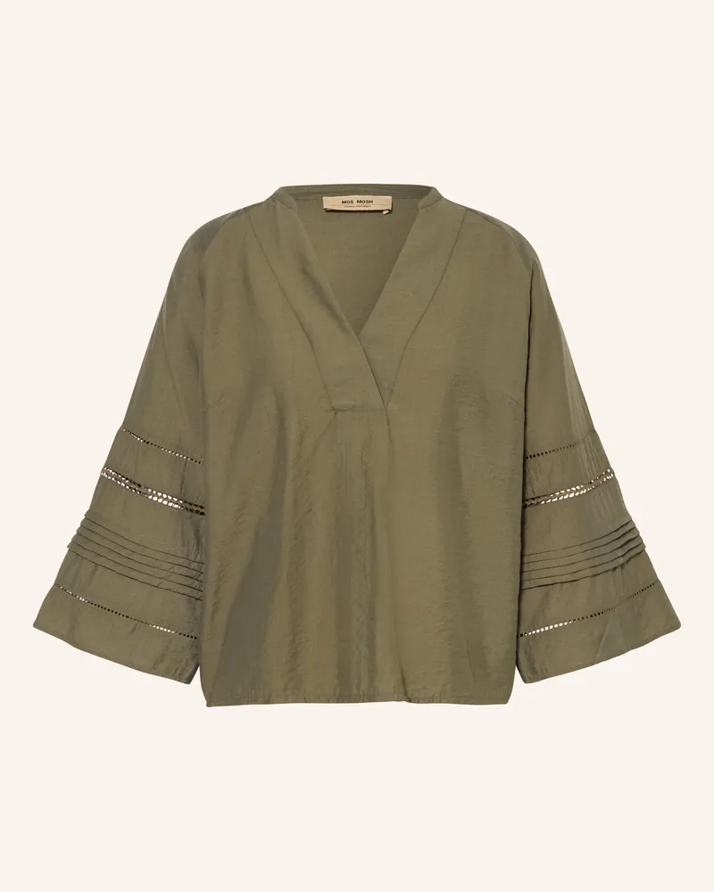 Mos Mosh Blusenshirt Mmaleysa Nila Mit 3/4-Arm gruen Oliv