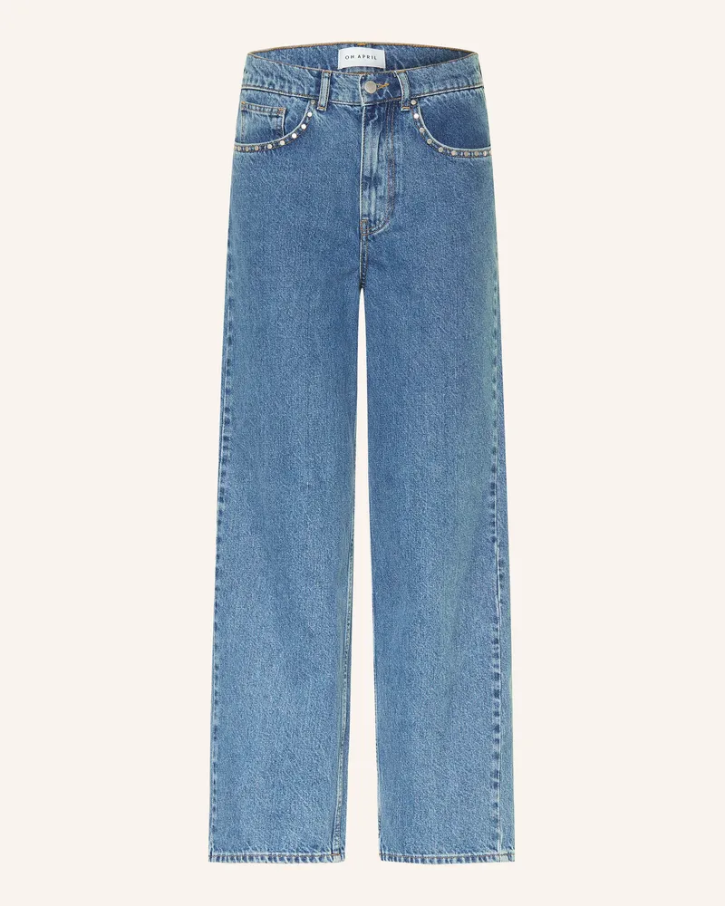 OH APRIL Straight Jeans Jutta Mit Nieten blau 2007