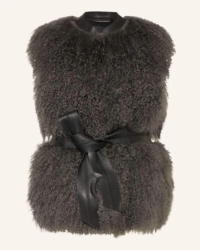 HUGO BOSS Weste Santine grau Dunkelgrau