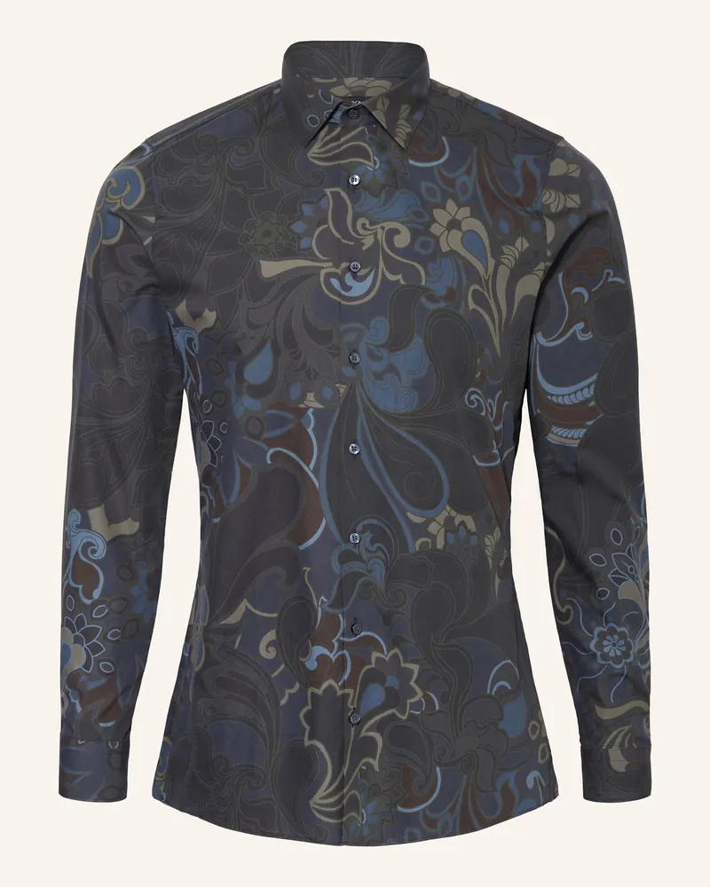 Olymp Hemd No. Six Super Slim gruen Oliv