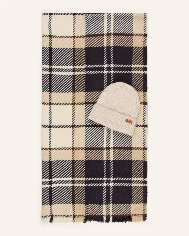 Barbour Set Pendle: Schal Und Mütze beige Beige