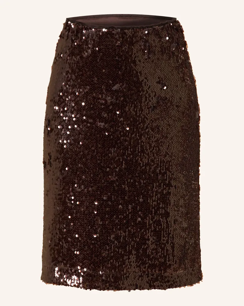 More & More Rock mit Pailletten Dunkelbraun