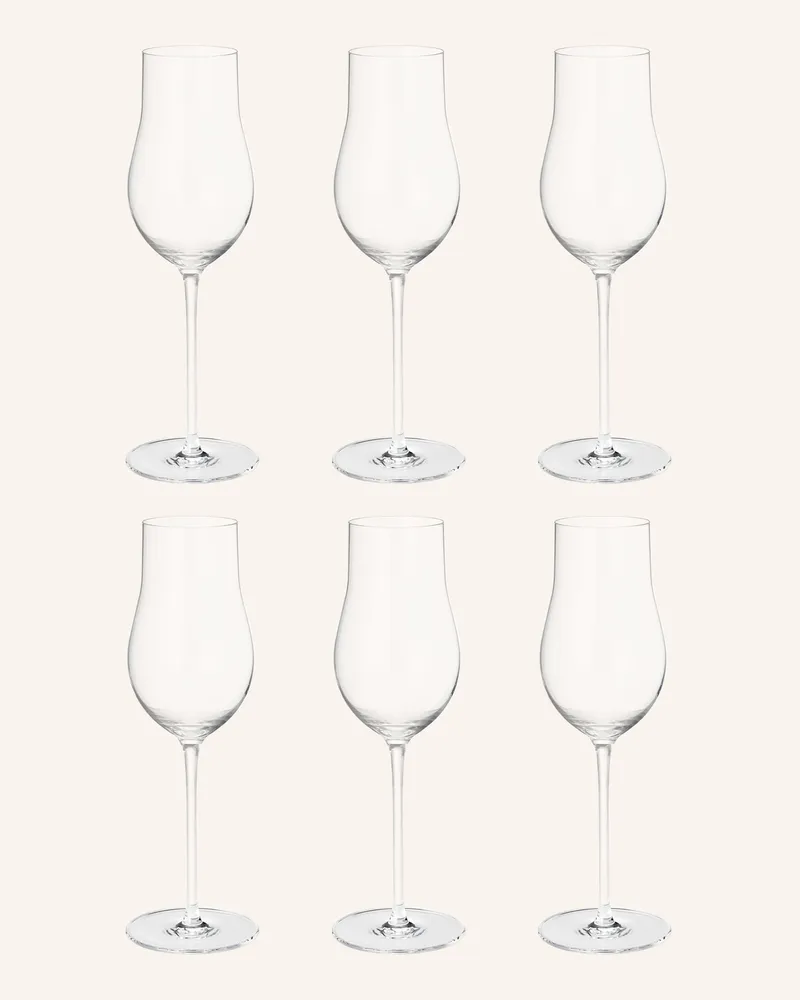 Georg Jensen 6er-Set Champagnergläser Sky transparent Weiss