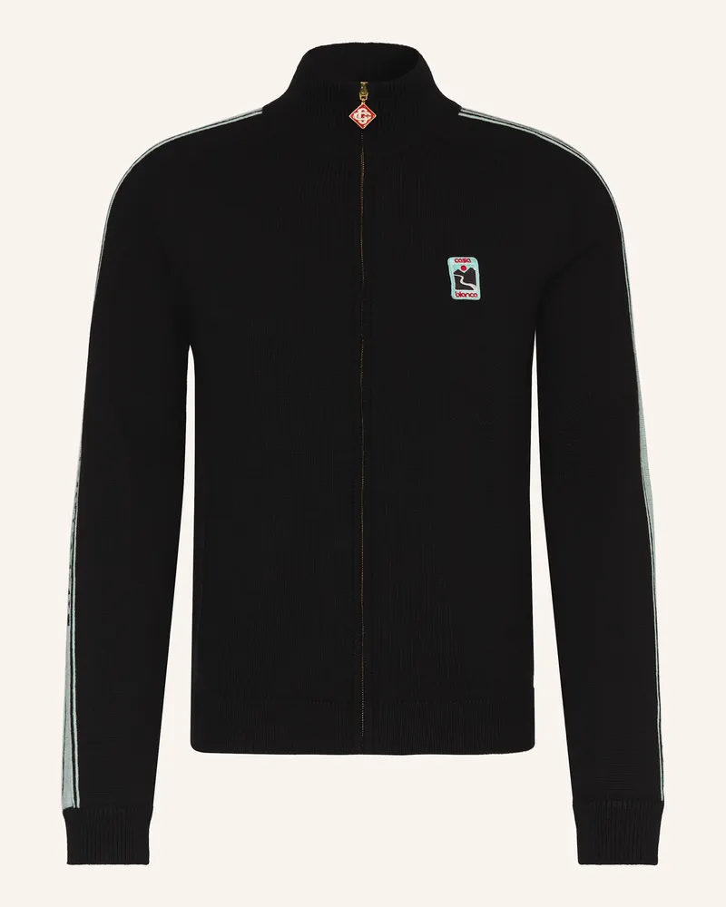 Casablanca Paris Strickjacke aus Merinowolle Schwarz