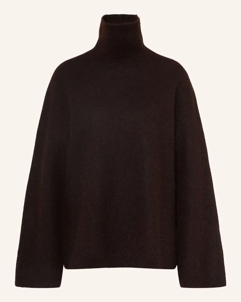 Arket Rollkragenpullover Mit Alpaka braun Dunkelbraun