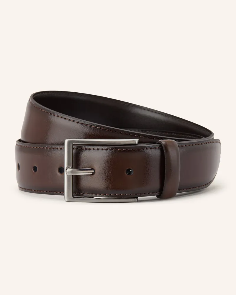 Strokesman's Ledergürtel braun Dunkelbraun