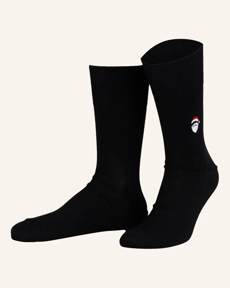 Falke Socken Airport Santa Claus Mit Merinowolle schwarz Schwarz