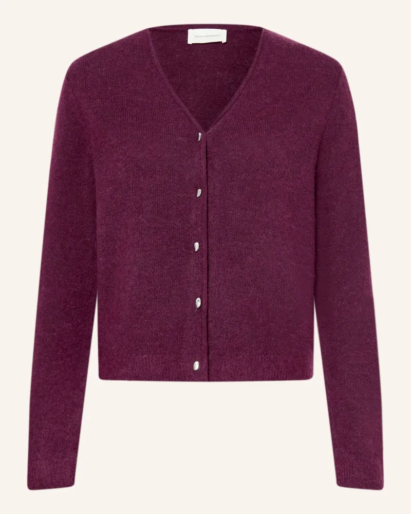 MOSS COPENHAGEN Strickjacke Mschviloh Mit Alpaka lila Dunkellila