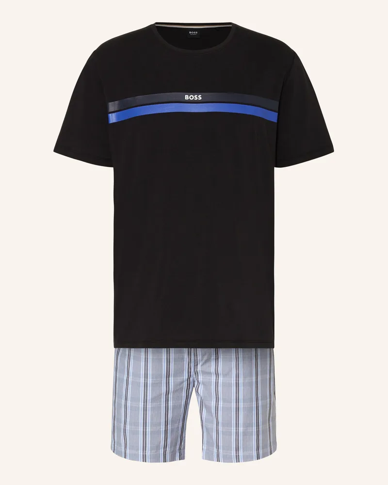 HUGO BOSS Shorty-Schlafanzug Urban Short blau Hellblau