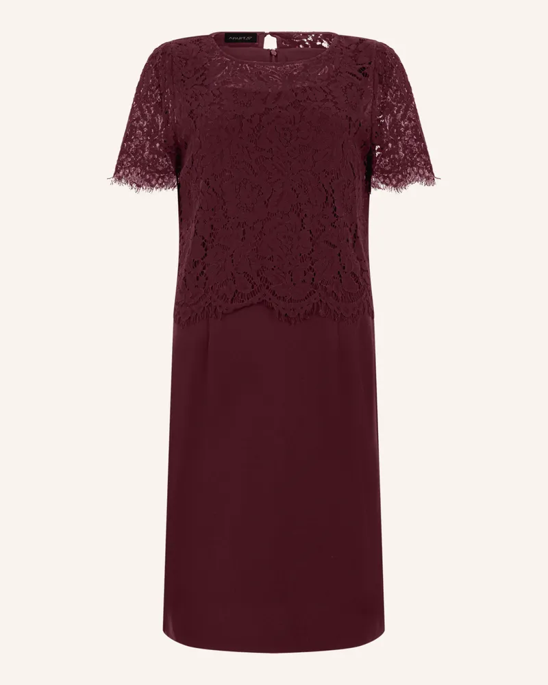 Apart Etuikleid Mit Spitzenjäckchen rot Rot