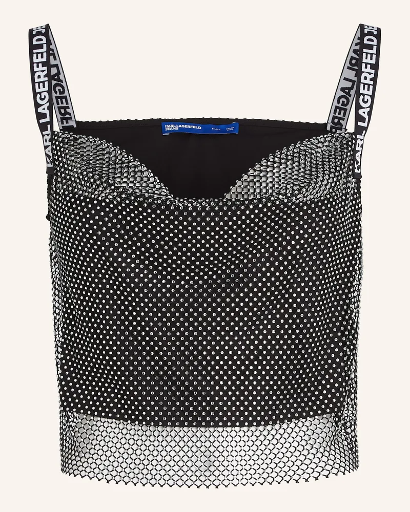 Karl Lagerfeld KETTENHEMD-TOP Schwarz