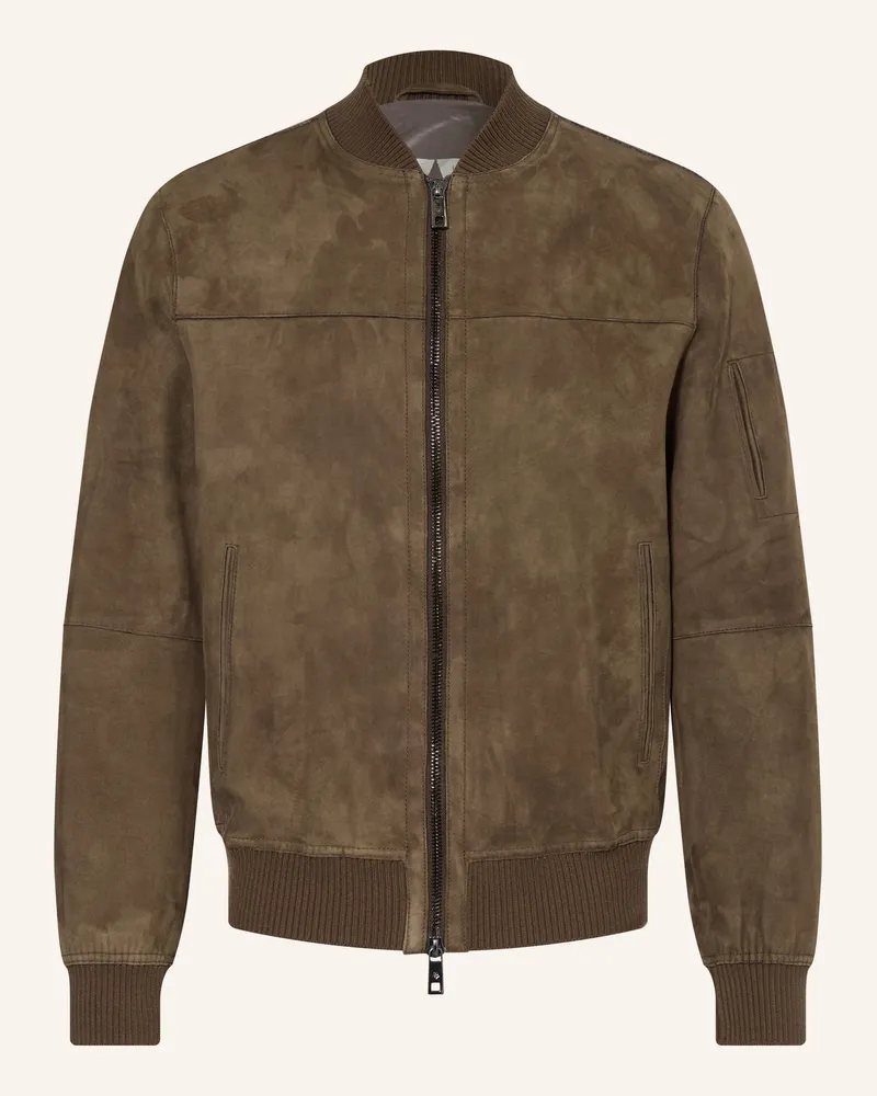 Milestone Lederjacke Msjoshua gruen Braun