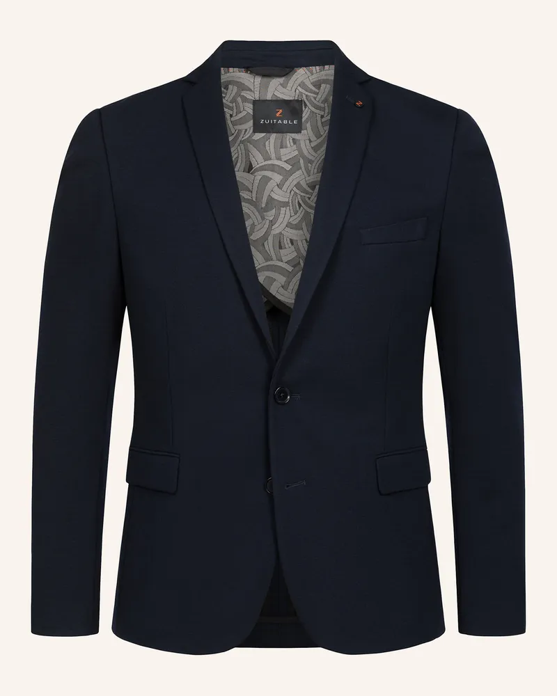 Zuitable Anzugssakko Dinorris Slim Fit Aus Jersey blau Dunkelblau