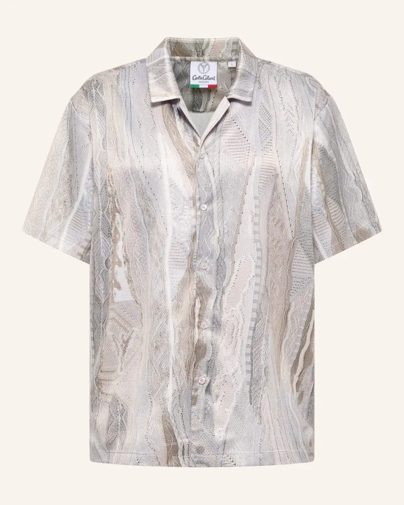 Carlo Colucci Hemd mit Knitprint EGETMANN Beige