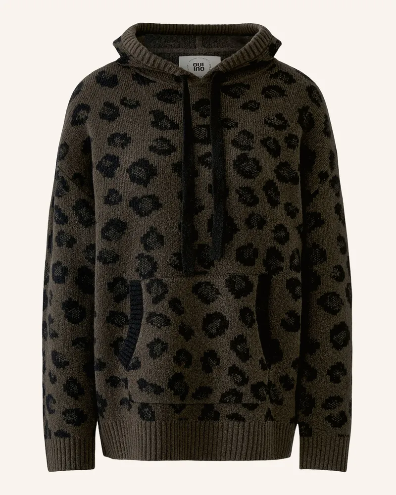 Oui  Strick-Hoodie braun Braun