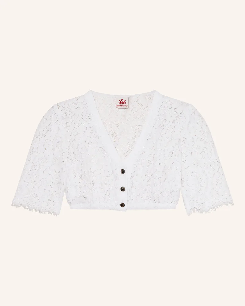 Spieth & Wensky Dirndlbluse EARLE aus Spitze Weiss