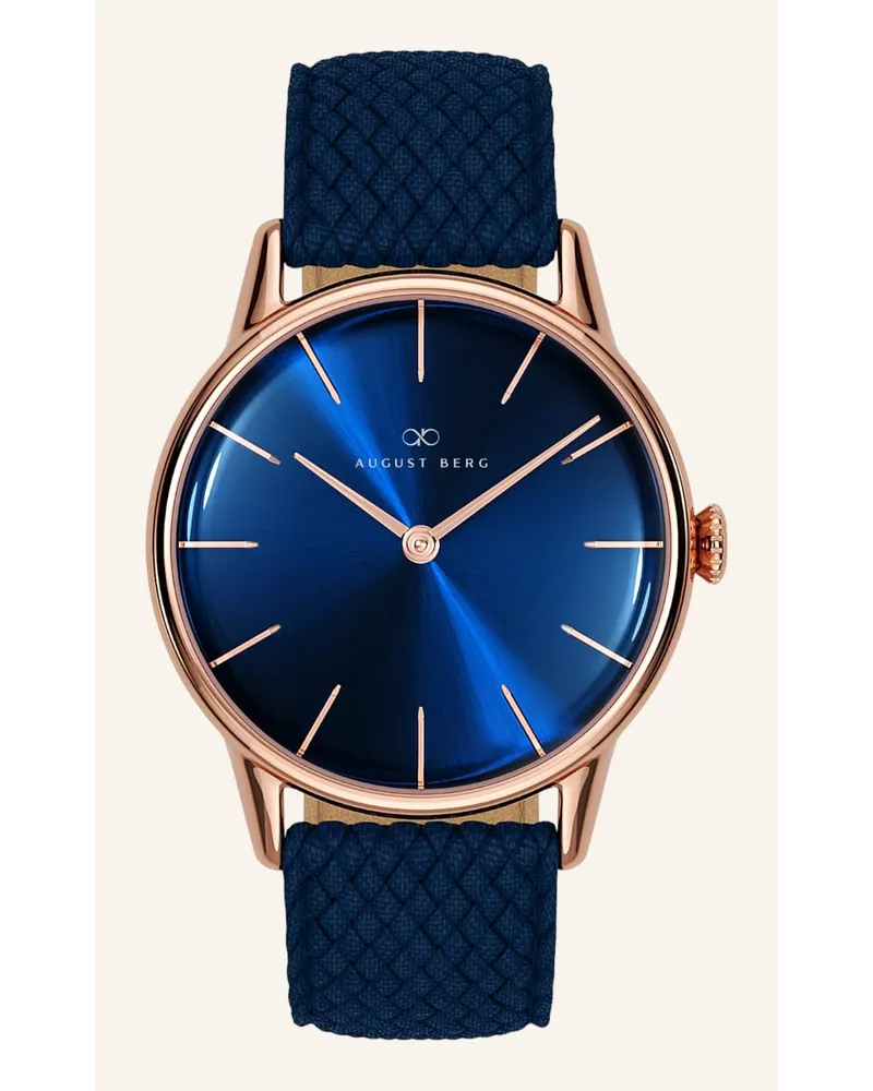 August Berg Armbanduhr Serenity Blau