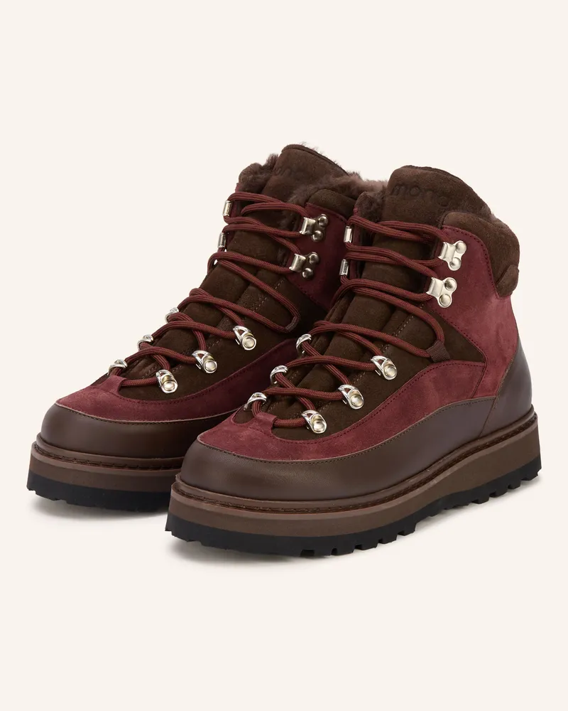 Mono Schnürboots Tag Cap braun Dunkelbraun
