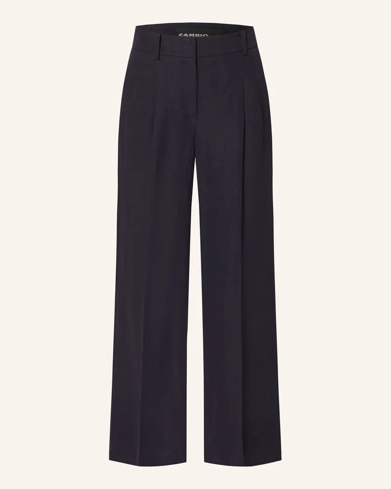 Cambio Marlenehose AMELIE mit Leinen Dunkelblau