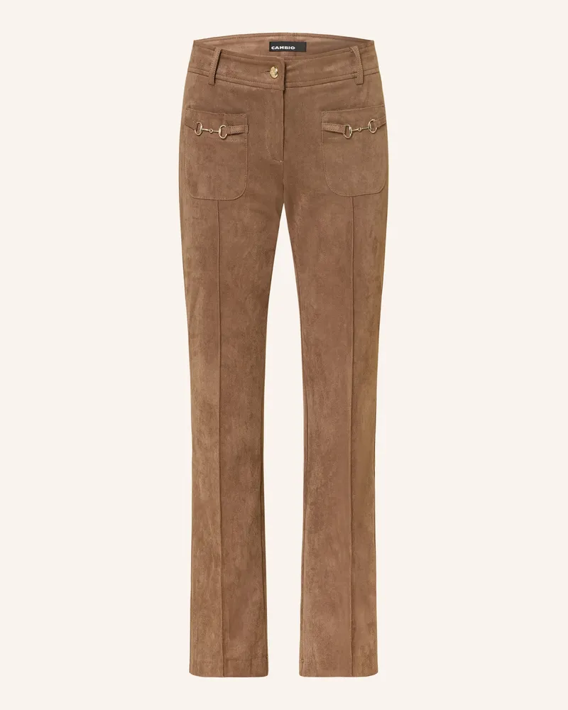 Cambio Hose Farah In Lederoptik braun Braun