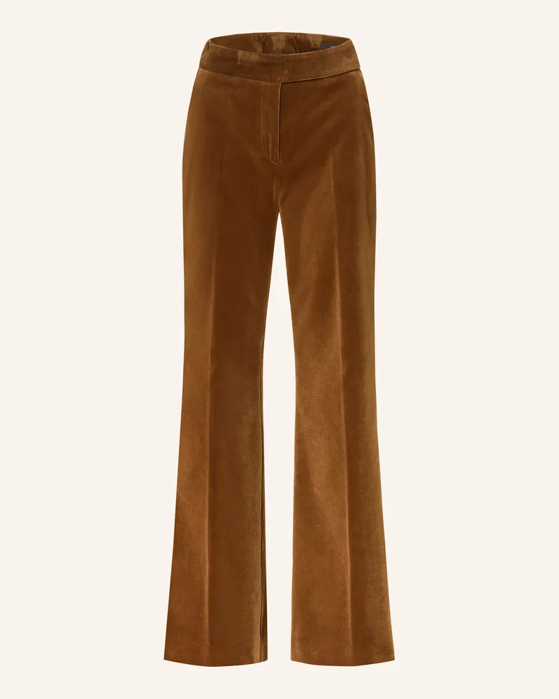 windsor. Marlenehose aus Samt Braun